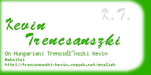 kevin trencsanszki business card